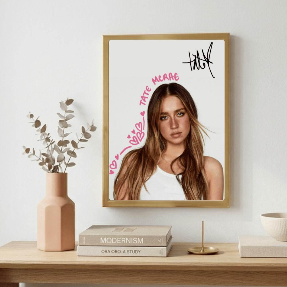 Tate McRae Poster with Frame - Vibes DistrictTate McRae Poster with Frame poster GoldVibes District
