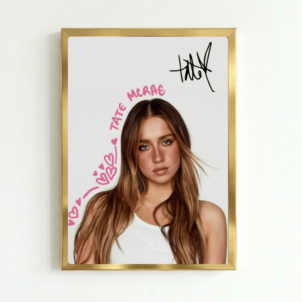 Tate McRae Poster with Frame - Vibes DistrictTate McRae Poster with Frame poster GoldVibes District