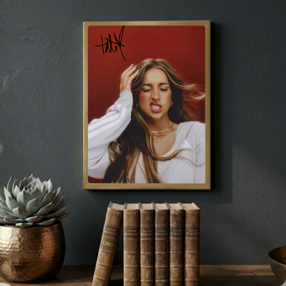 Tate McRae Poster with Frame - Vibes DistrictTate McRae Poster with Frame poster GoldVibes District