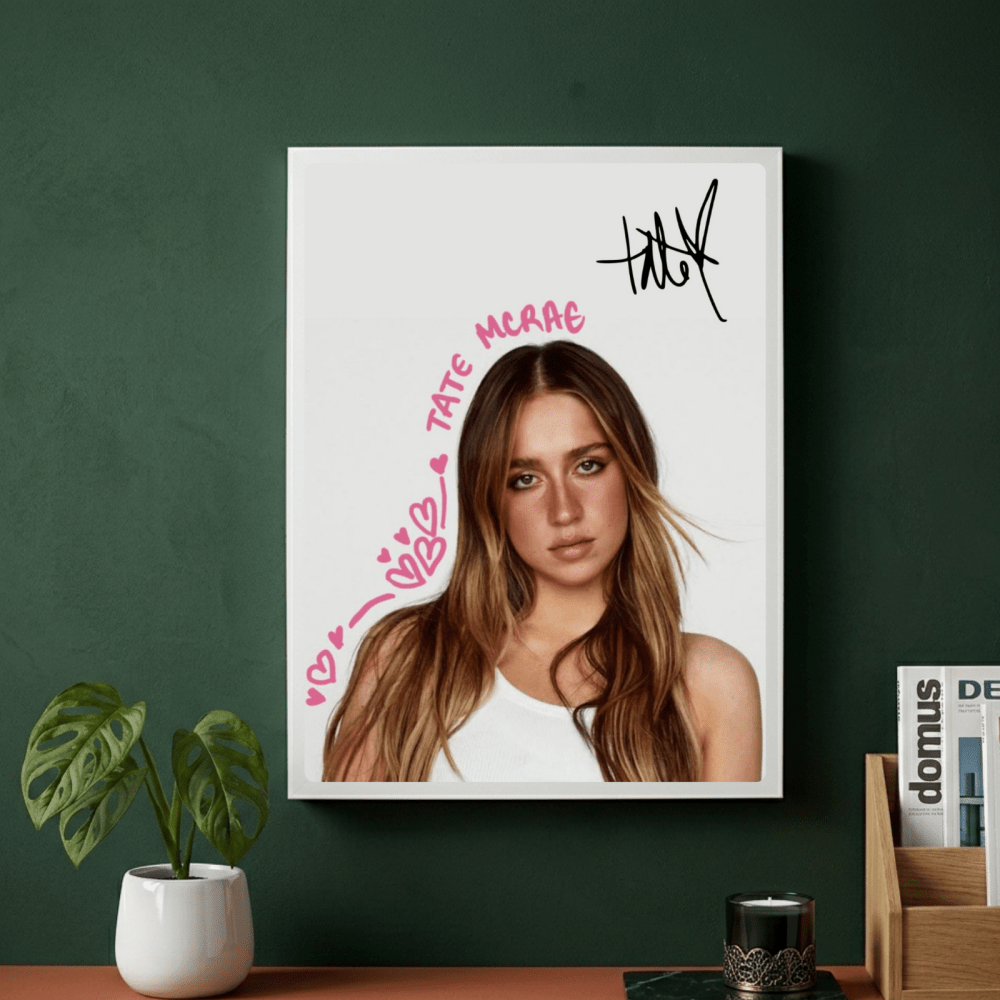 Tate McRae Poster with Frame - Vibes DistrictTate McRae Poster with Frame poster GoldVibes District