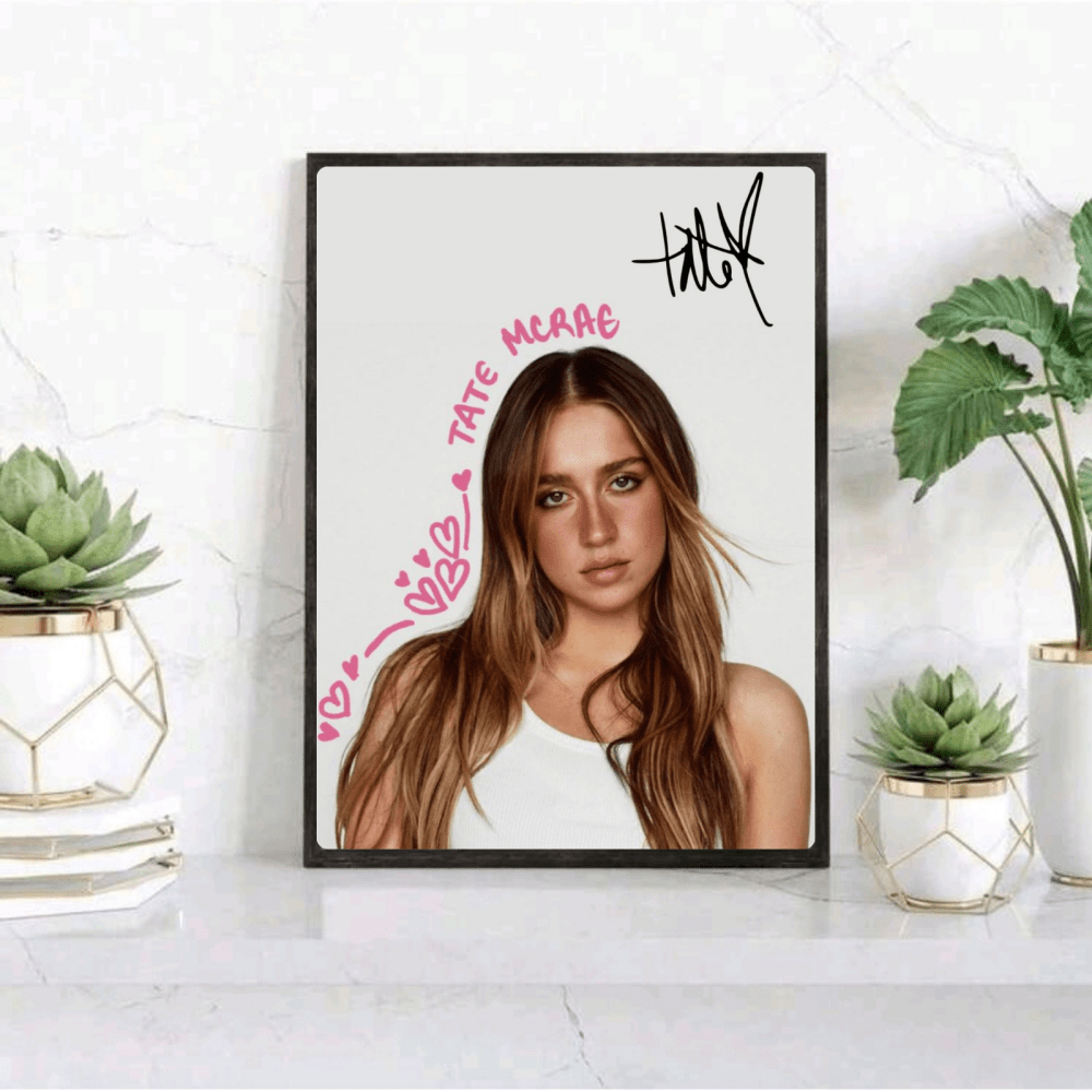 Tate McRae Poster with Frame - Vibes DistrictTate McRae Poster with Frame poster GoldVibes District