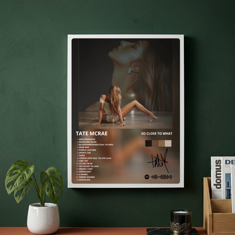 Tate McRae - So Close To What Poster with Frame - Vibes DistrictTate McRae - So Close To What Poster with Frame poster GoldVibes District