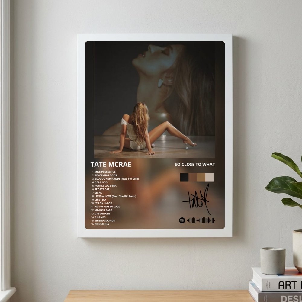 Tate McRae - So Close To What Poster with Frame - Vibes DistrictTate McRae - So Close To What Poster with Frame poster GoldVibes District