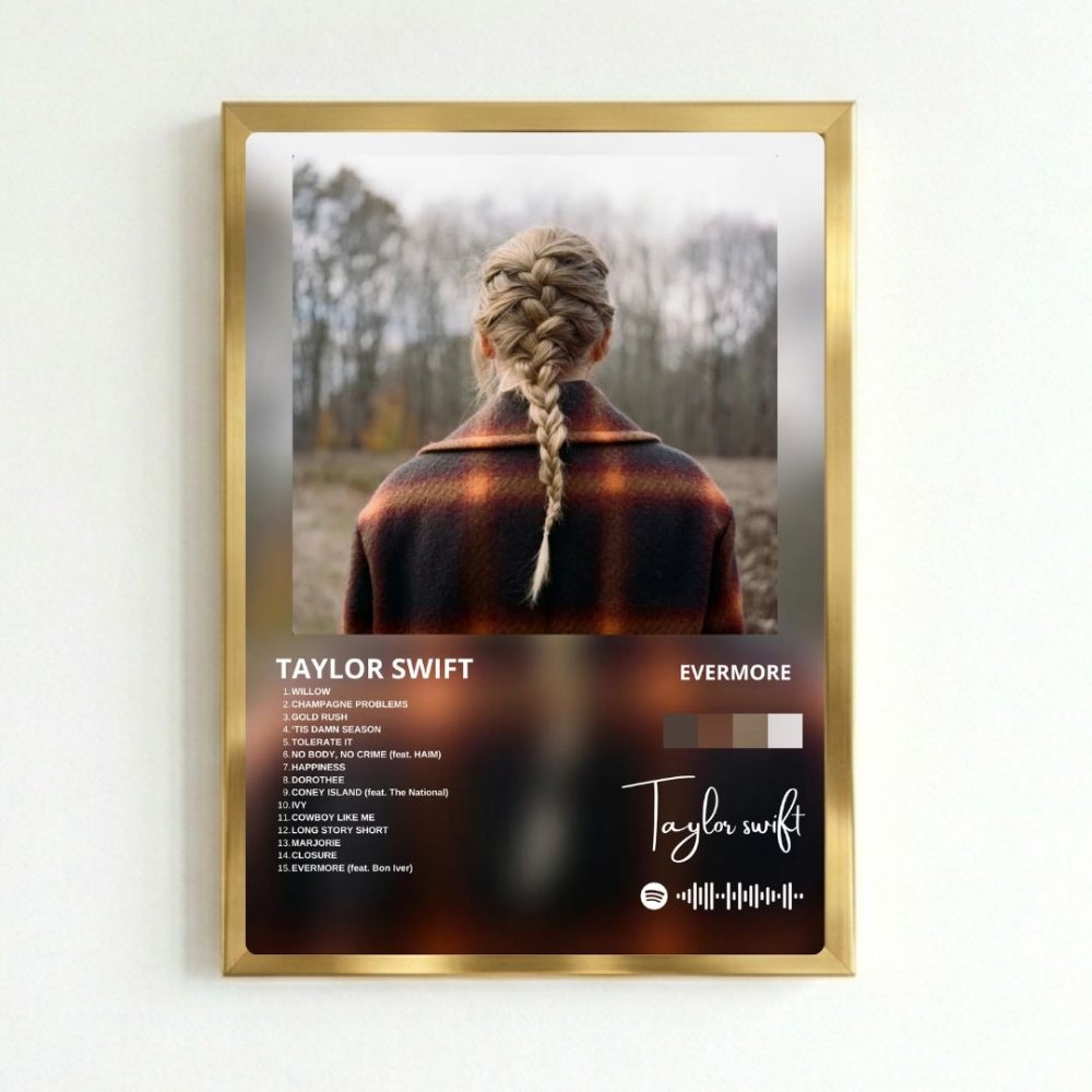 taylor swift - evermore - Vibes Districttaylor swift - evermore poster GoldVibes District