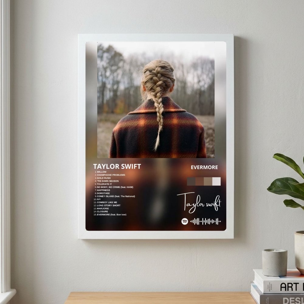 taylor swift - evermore - Vibes Districttaylor swift - evermore poster SilverVibes District