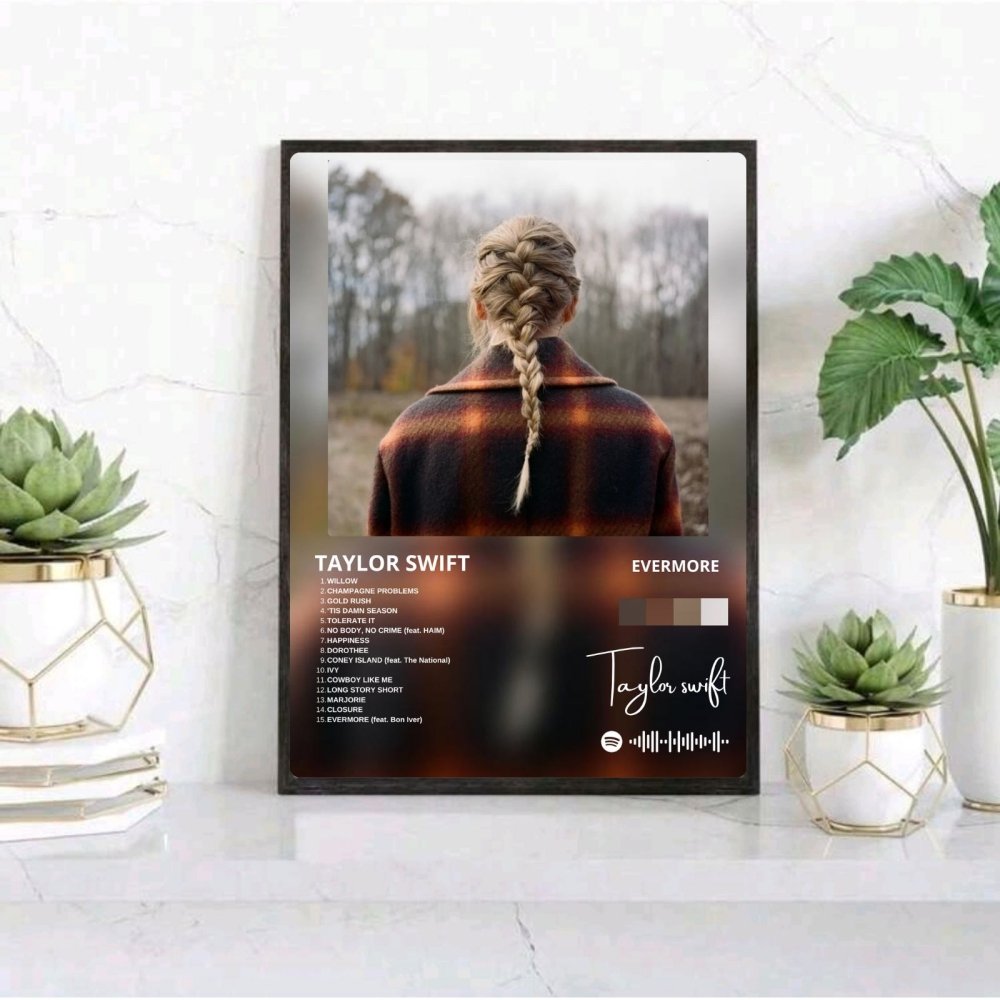 taylor swift - evermore - Vibes Districttaylor swift - evermore poster SilverVibes District