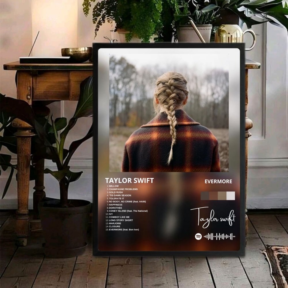 taylor swift - evermore - Vibes Districttaylor swift - evermore poster SilverVibes District