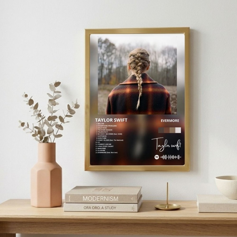 taylor swift - evermore - Vibes Districttaylor swift - evermore poster SilverVibes District