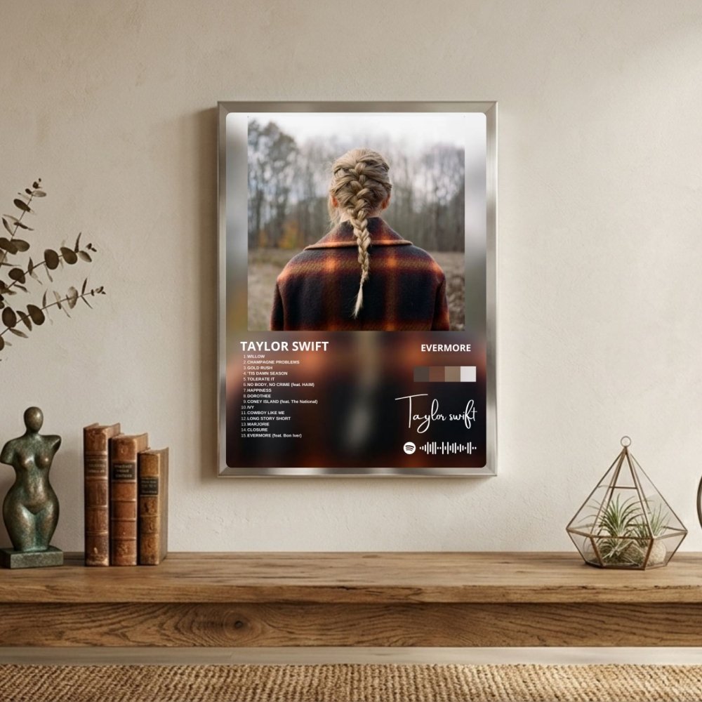 taylor swift - evermore - Vibes Districttaylor swift - evermore poster SilverVibes District