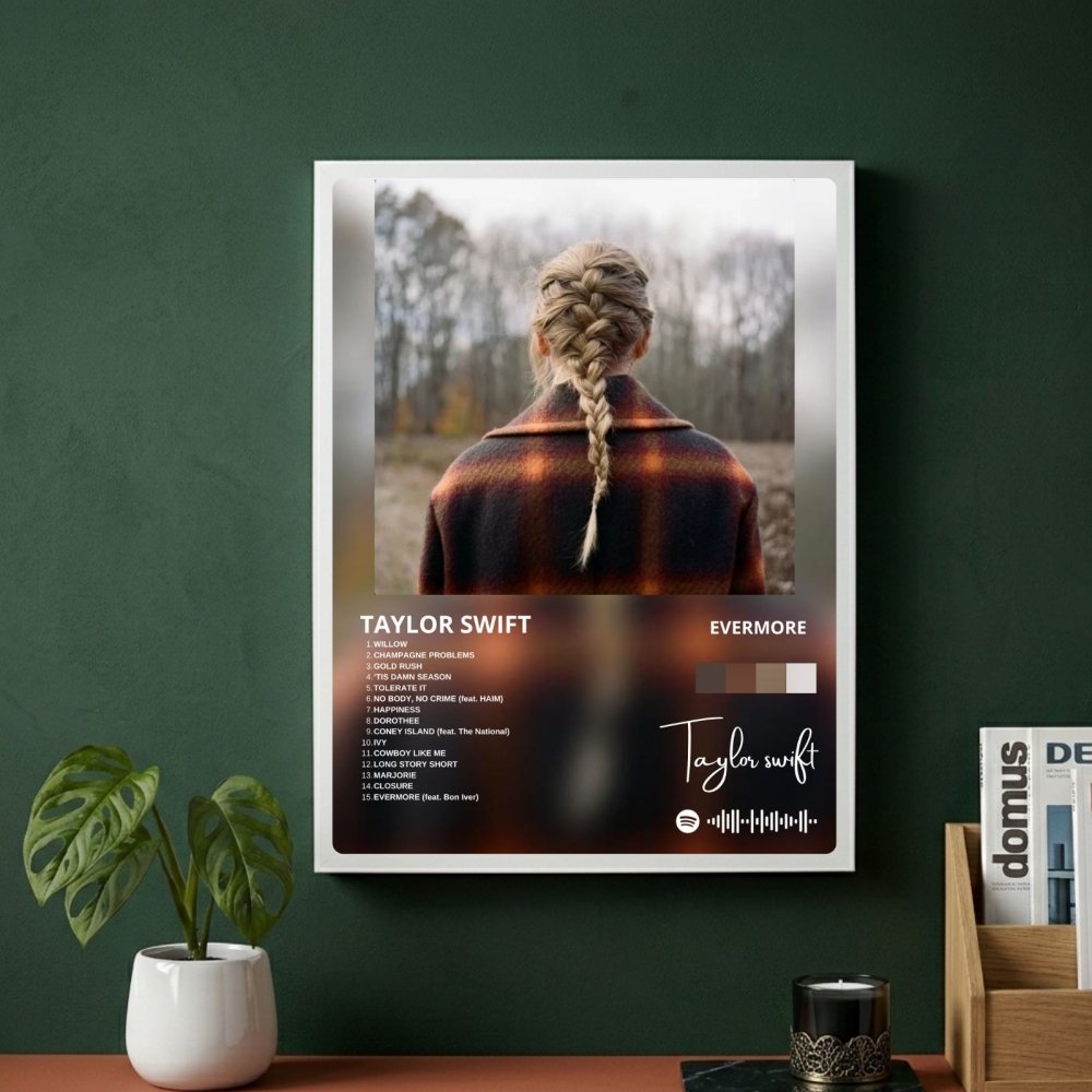 taylor swift - evermore - Vibes Districttaylor swift - evermore poster SilverVibes District