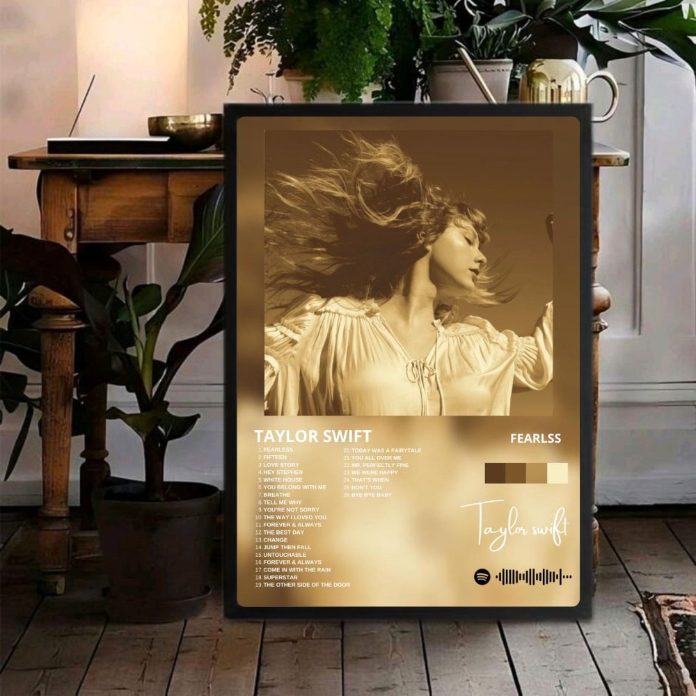 Taylor Swift - Fearless Poster with Frame - Vibes DistrictTaylor Swift - Fearless Poster with Frame poster BiancoVibes District