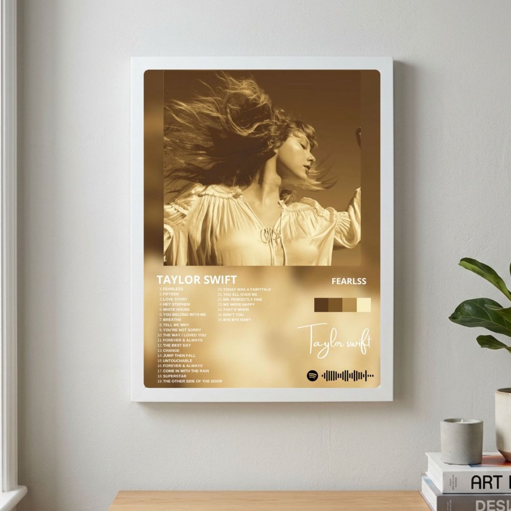 Taylor Swift - Fearless Poster with Frame - Vibes DistrictTaylor Swift - Fearless Poster with Frame poster BiancoVibes District