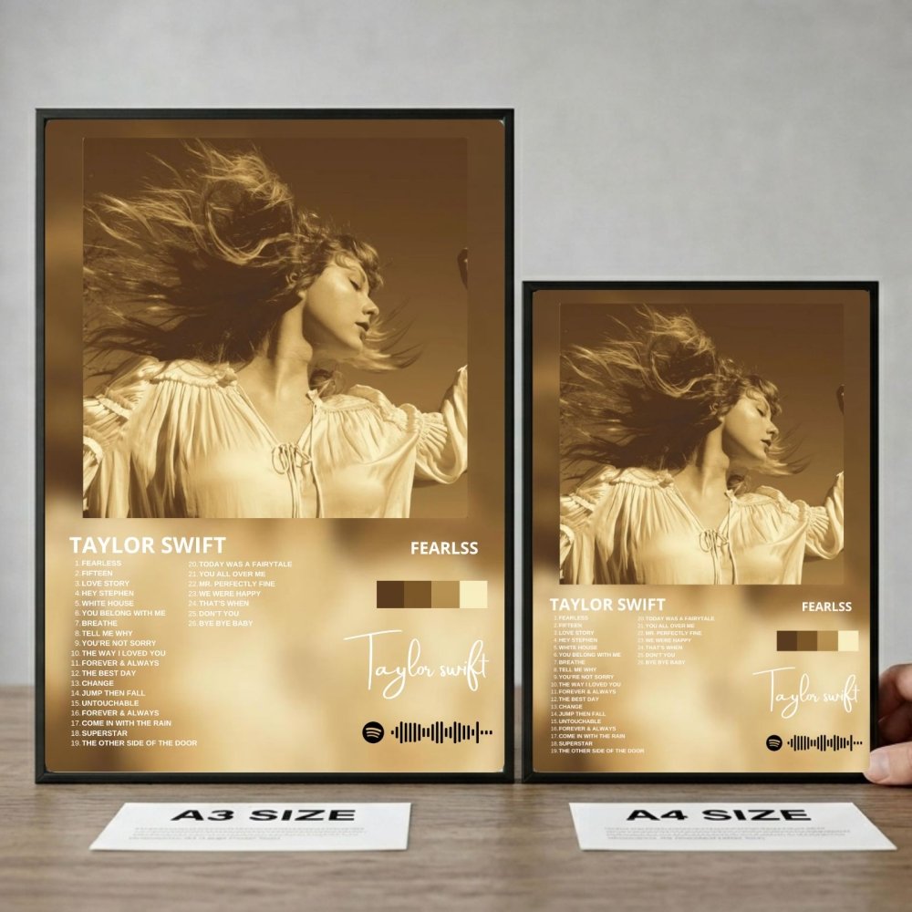 Taylor Swift - Fearless Poster with Frame - Vibes DistrictTaylor Swift - Fearless Poster with Frame poster BiancoVibes District