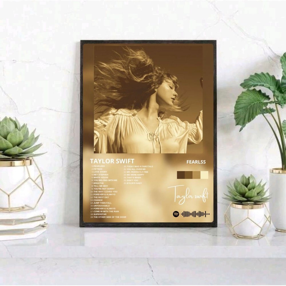 Taylor Swift - Fearless Poster with Frame - Vibes DistrictTaylor Swift - Fearless Poster with Frame poster BiancoVibes District