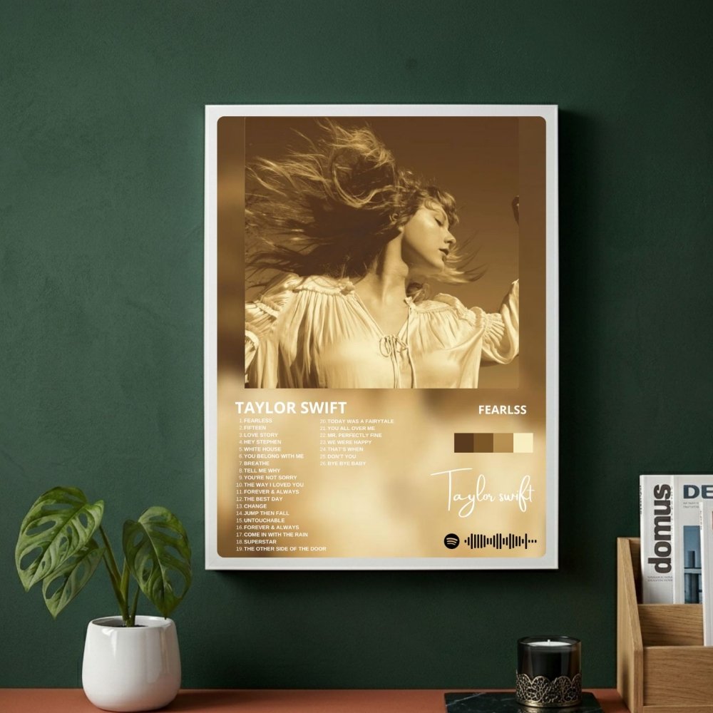 Taylor Swift - Fearless Poster with Frame - Vibes DistrictTaylor Swift - Fearless Poster with Frame poster BiancoVibes District
