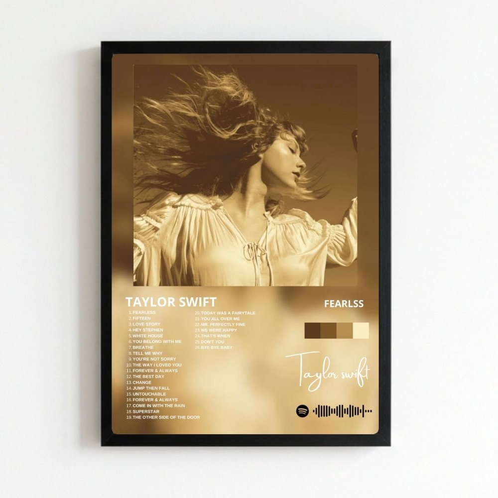 Taylor Swift - Fearless Poster with Frame - Vibes DistrictTaylor Swift - Fearless Poster with Frame poster NeroVibes District