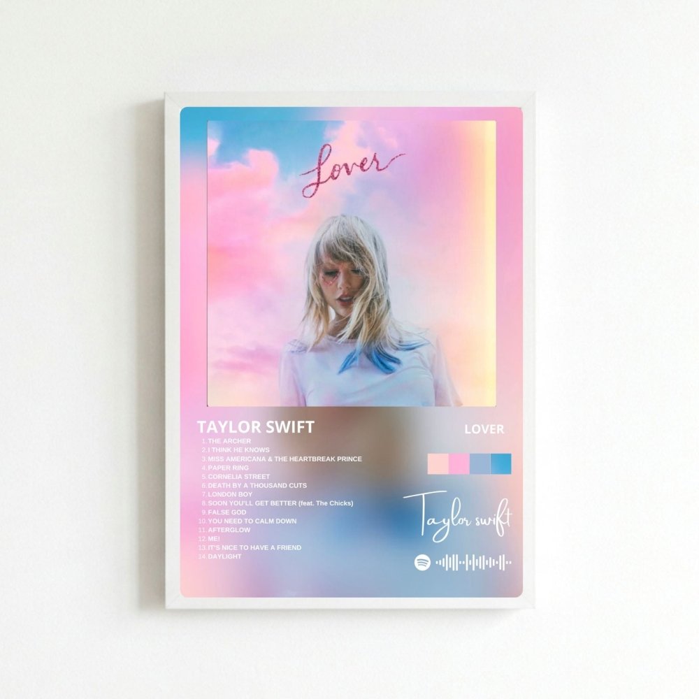 Taylor Swift - Lover Poster with Frame - Vibes DistrictTaylor Swift - Lover Poster with Frame poster BiancoVibes District