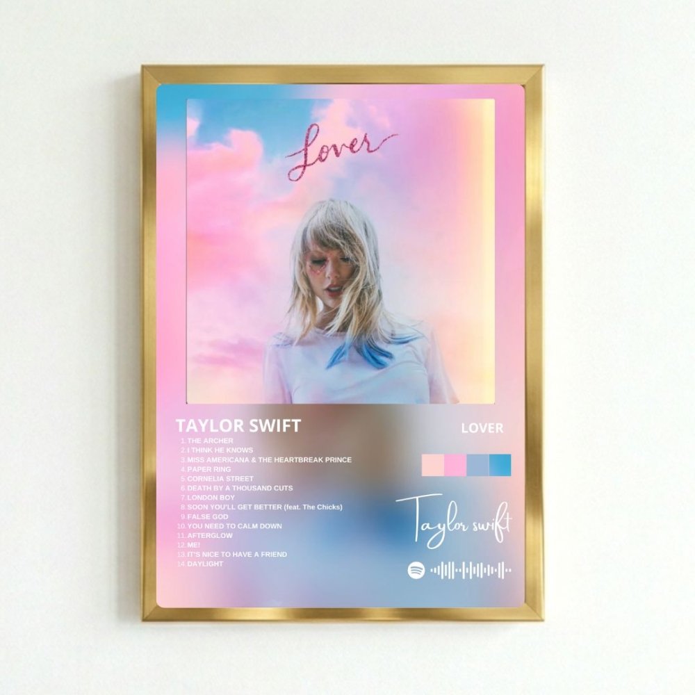 Taylor Swift - Lover Poster with Frame - Vibes DistrictTaylor Swift - Lover Poster with Frame poster GoldVibes District