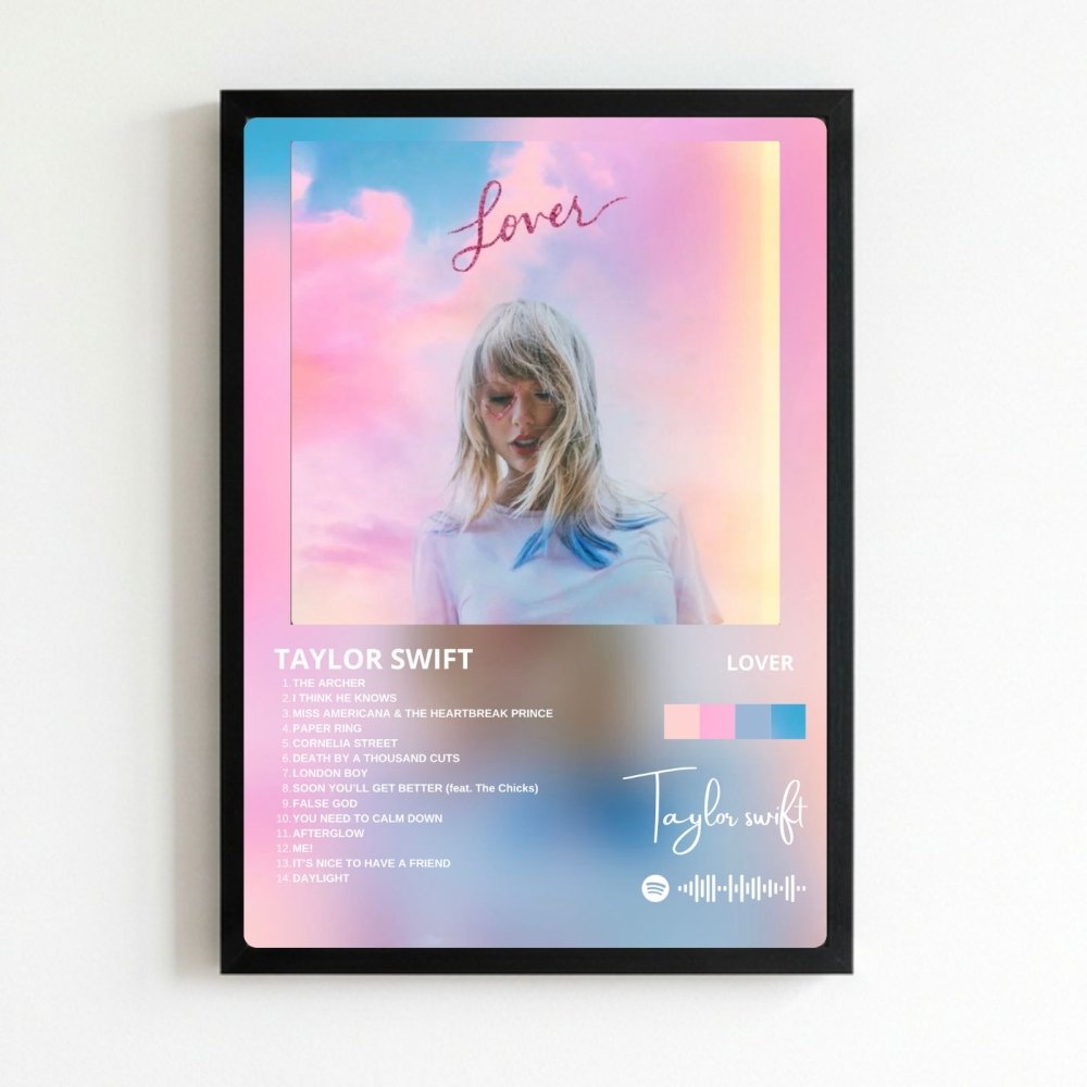 Taylor Swift - Lover Poster with Frame - Vibes DistrictTaylor Swift - Lover Poster with Frame poster NeroVibes District