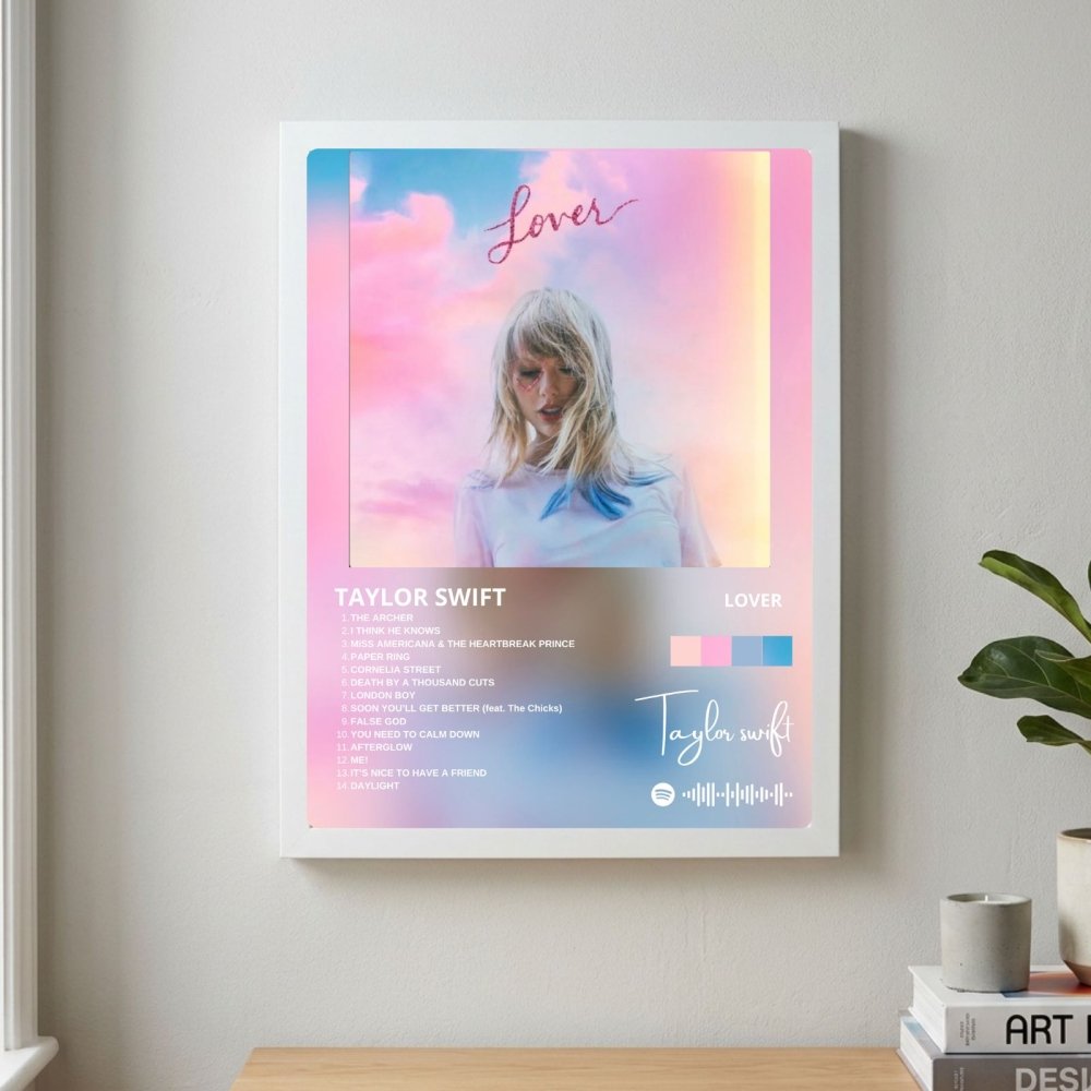 Taylor Swift - Lover Poster with Frame - Vibes DistrictTaylor Swift - Lover Poster with Frame poster BiancoVibes District