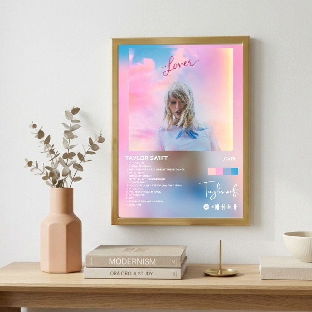 Taylor Swift - Lover Poster with Frame - Vibes DistrictTaylor Swift - Lover Poster with Frame poster BiancoVibes District