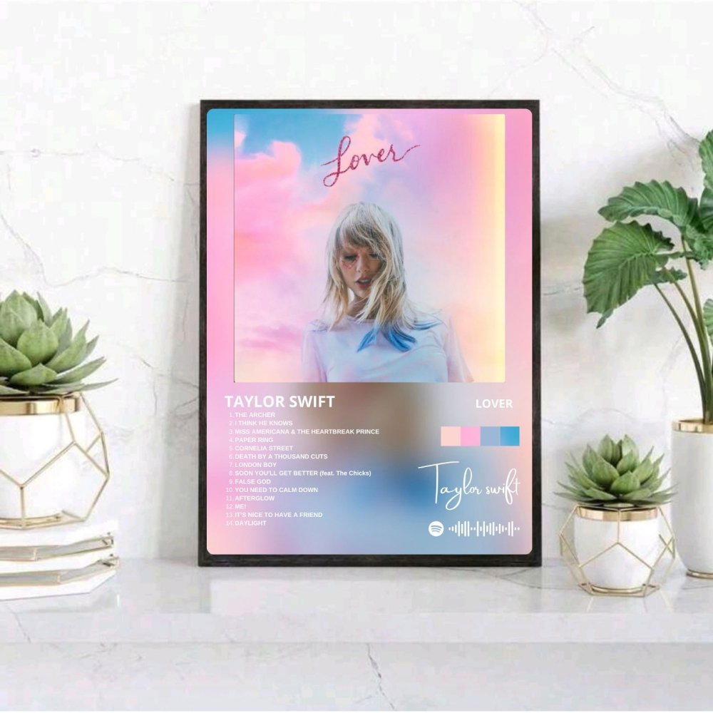 Taylor Swift - Lover Poster with Frame - Vibes DistrictTaylor Swift - Lover Poster with Frame poster BiancoVibes District