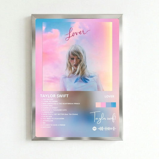 Taylor Swift - Lover Poster with Frame - Vibes DistrictTaylor Swift - Lover Poster with Frame poster SilverVibes District