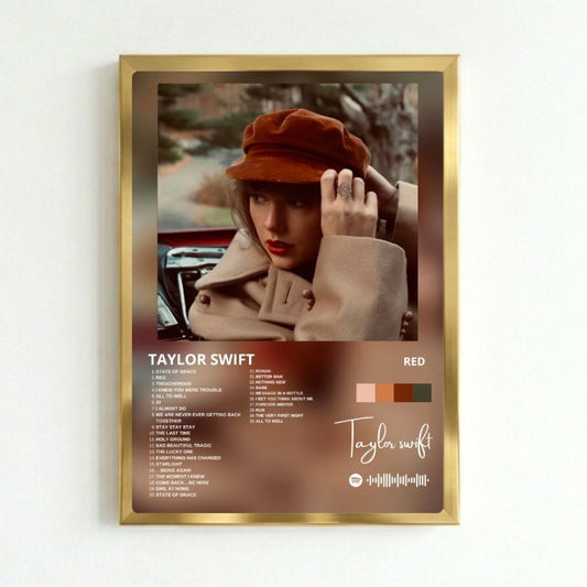 Taylor Swift - Red Poster with Frame - Vibes DistrictTaylor Swift - Red Poster with Frame poster GoldVibes District