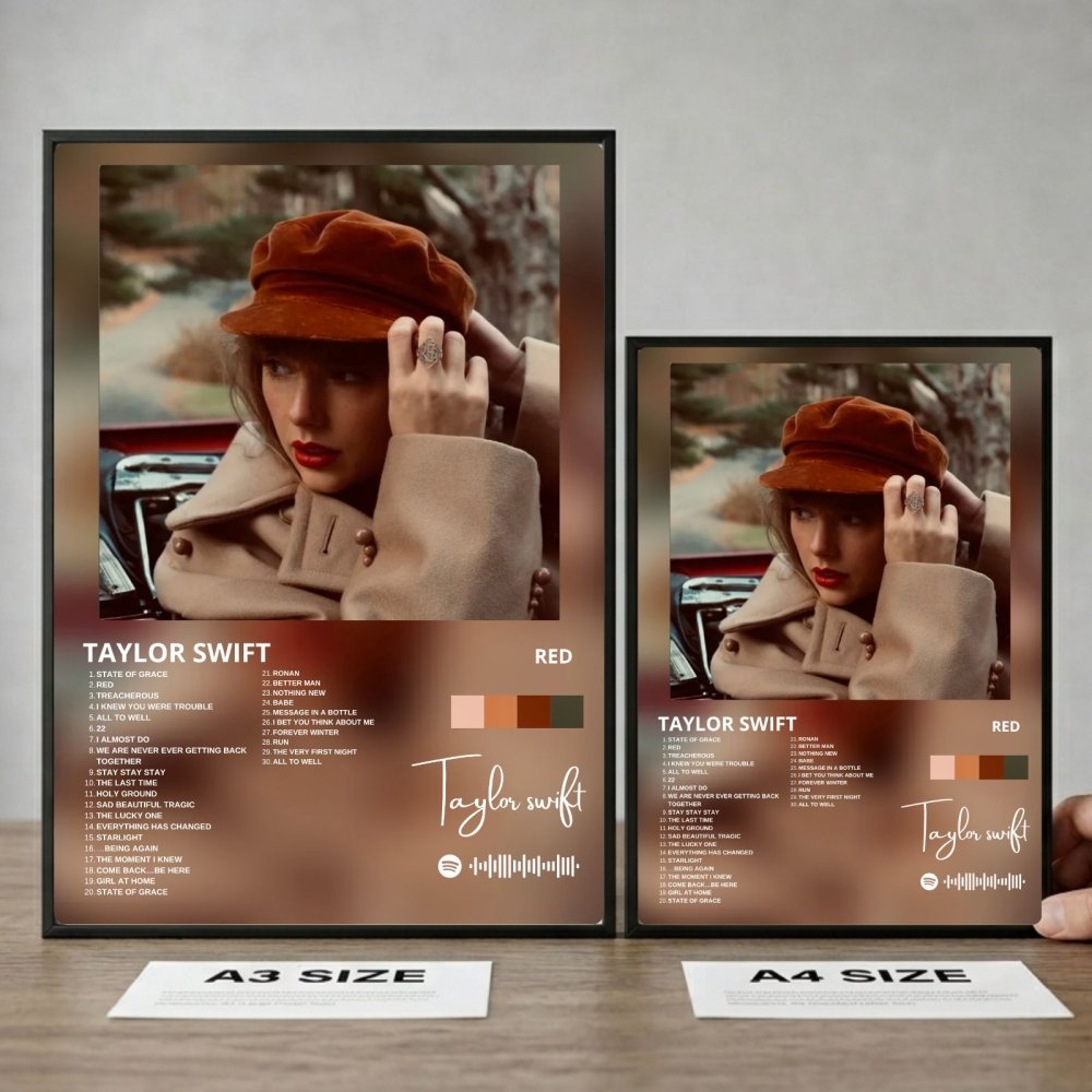 Taylor Swift - Red Poster with Frame - Vibes DistrictTaylor Swift - Red Poster with Frame poster BiancoVibes District
