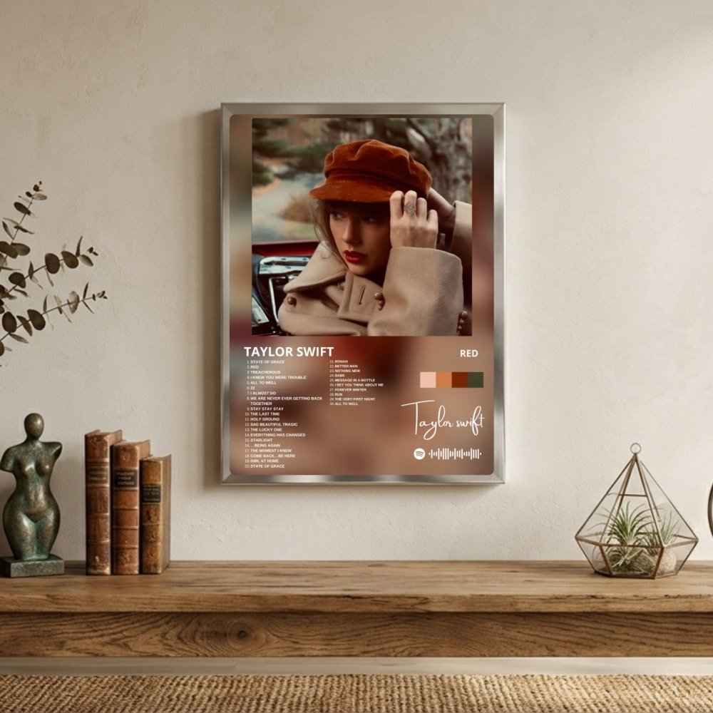 Taylor Swift - Red Poster with Frame - Vibes DistrictTaylor Swift - Red Poster with Frame poster BiancoVibes District