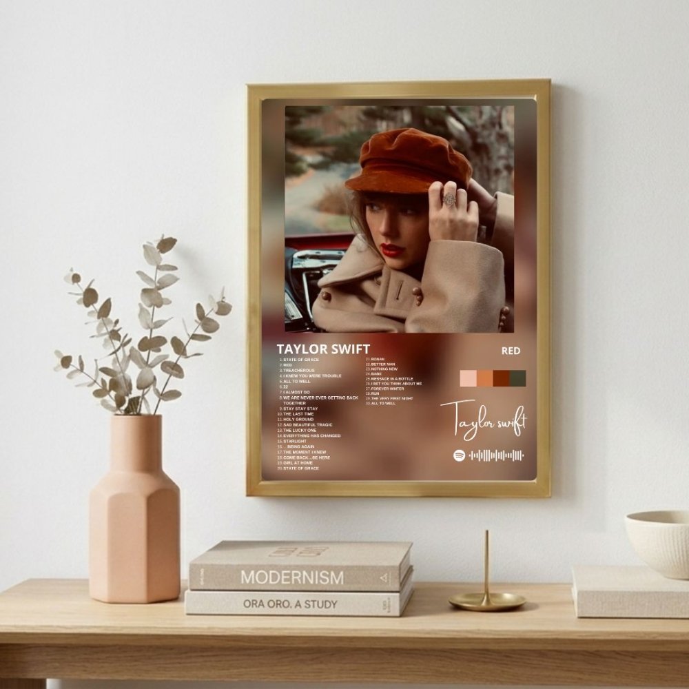 Taylor Swift - Red Poster with Frame - Vibes DistrictTaylor Swift - Red Poster with Frame poster BiancoVibes District