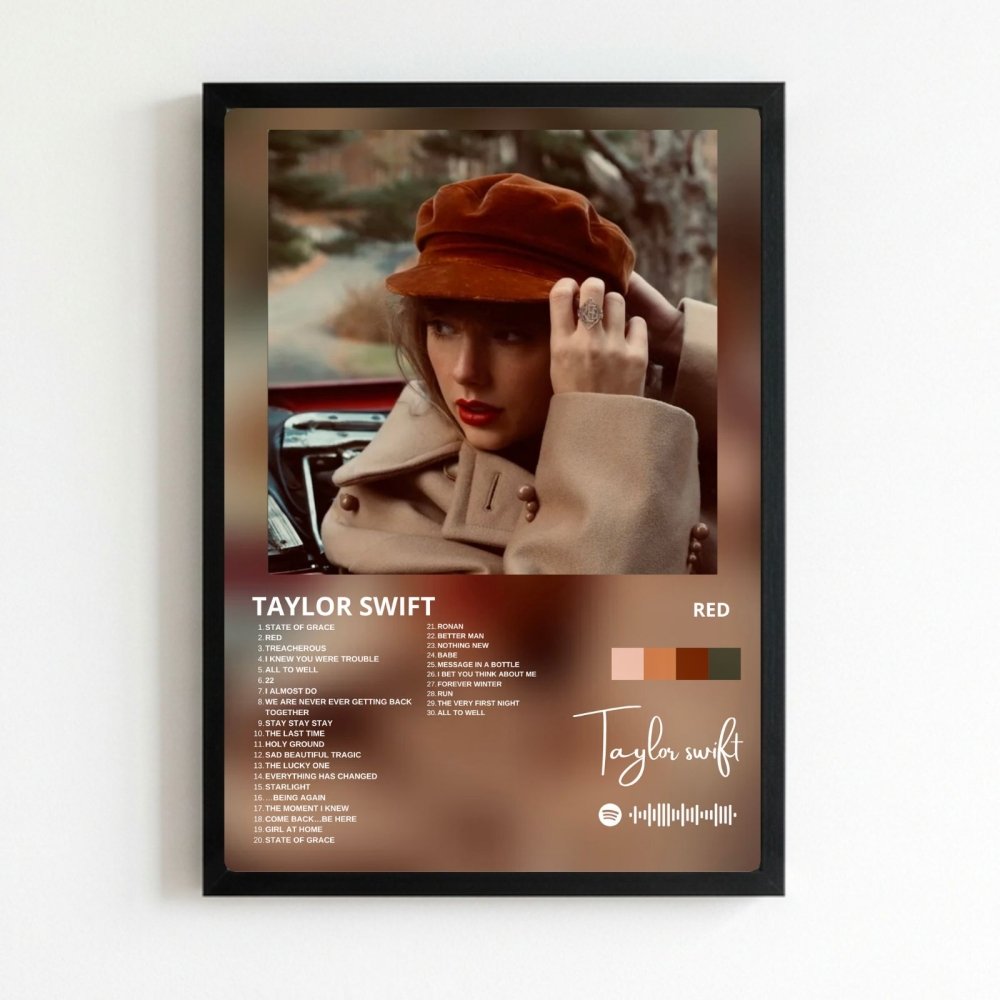 Taylor Swift - Red Poster with Frame - Vibes DistrictTaylor Swift - Red Poster with Frame poster NeroVibes District