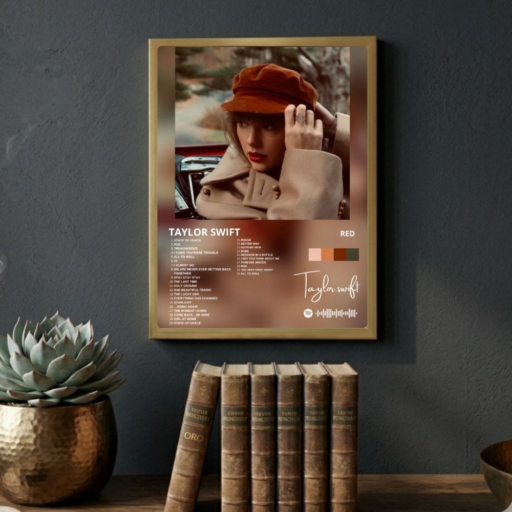 Taylor Swift - Red Poster with Frame - Vibes DistrictTaylor Swift - Red Poster with Frame poster BiancoVibes District