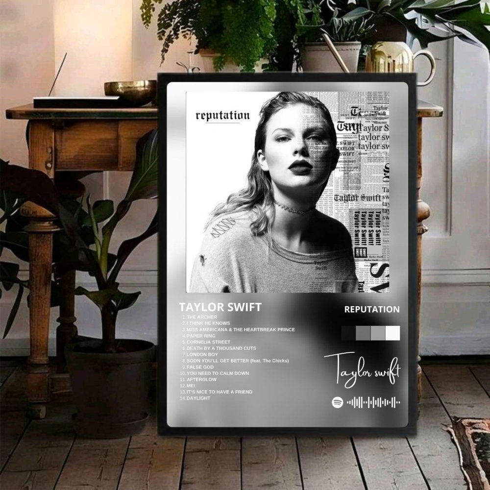 Taylor Swift - Reputation Poster with Frame - Vibes DistrictTaylor Swift - Reputation Poster with Frame poster SilverVibes District