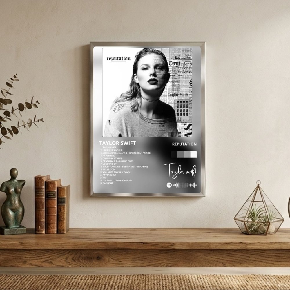 Taylor Swift - Reputation Poster with Frame - Vibes DistrictTaylor Swift - Reputation Poster with Frame poster SilverVibes District
