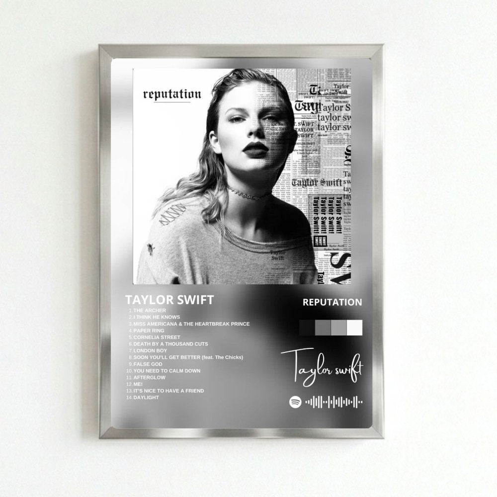 Taylor Swift - Reputation Poster with Frame - Vibes DistrictTaylor Swift - Reputation Poster with Frame poster SilverVibes District