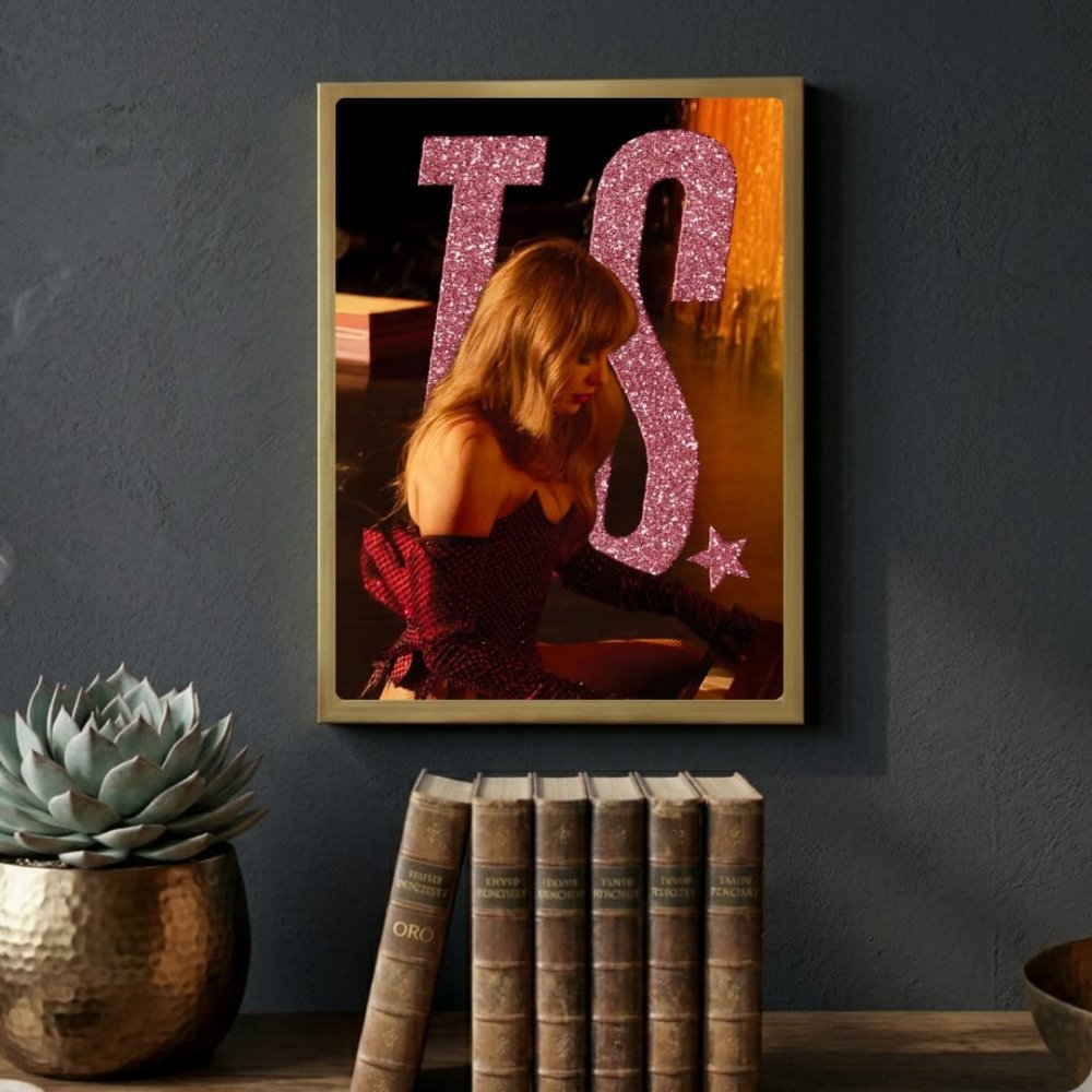 Taylor Swift - The Life Of A Showgirl Poster with Frame - Vibes DistrictTaylor Swift - The Life Of A Showgirl Poster with Frame poster GoldVibes District