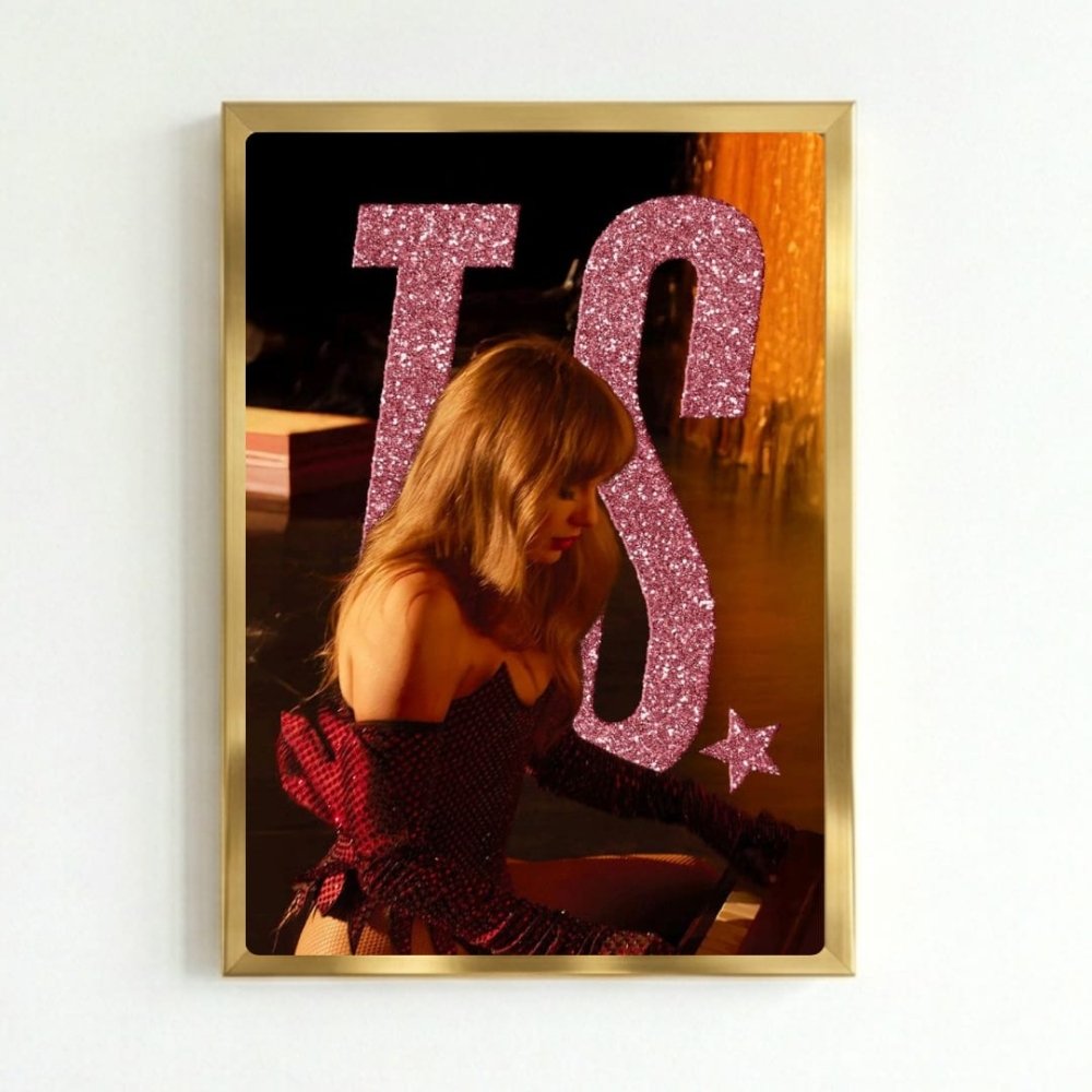 Taylor Swift - The Life Of A Showgirl Poster with Frame - Vibes DistrictTaylor Swift - The Life Of A Showgirl Poster with Frame poster GoldVibes District