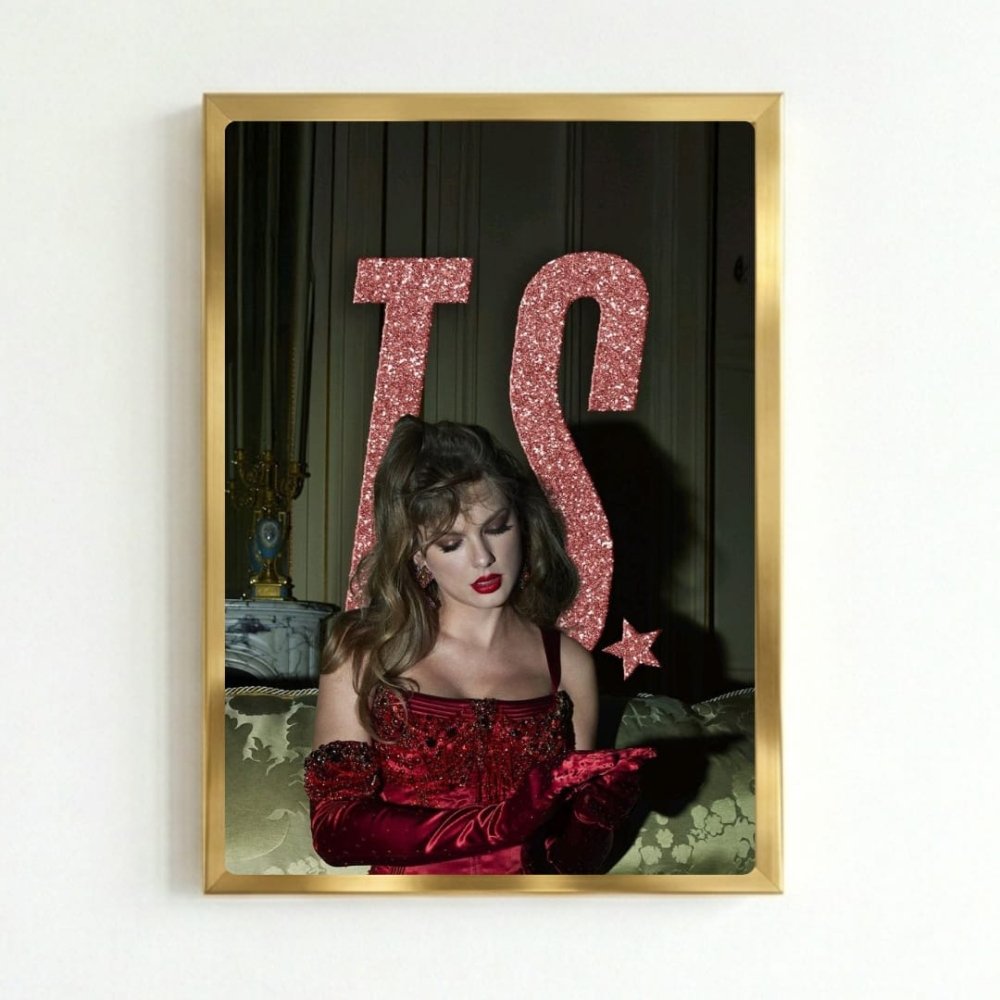 Taylor Swift - The Life Of A Showgirl Poster with Frame - Vibes DistrictTaylor Swift - The Life Of A Showgirl Poster with Frame poster GoldVibes District
