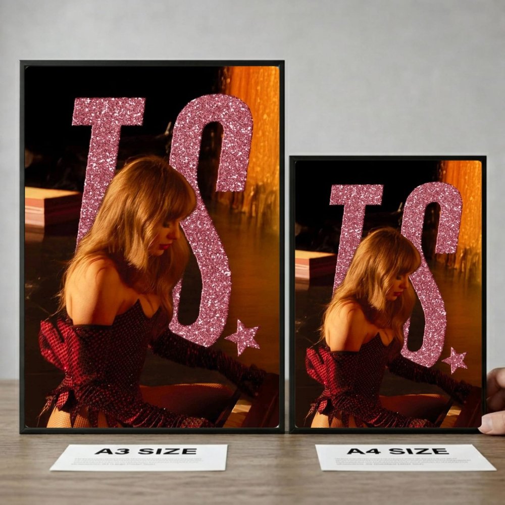 Taylor Swift - The Life Of A Showgirl Poster with Frame - Vibes DistrictTaylor Swift - The Life Of A Showgirl Poster with Frame poster GoldVibes District