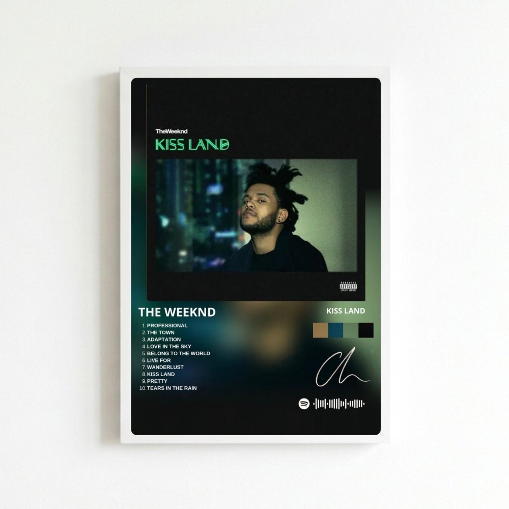 the weeknd - kiss land - Vibes Districtthe weeknd - kiss land poster BiancoVibes District