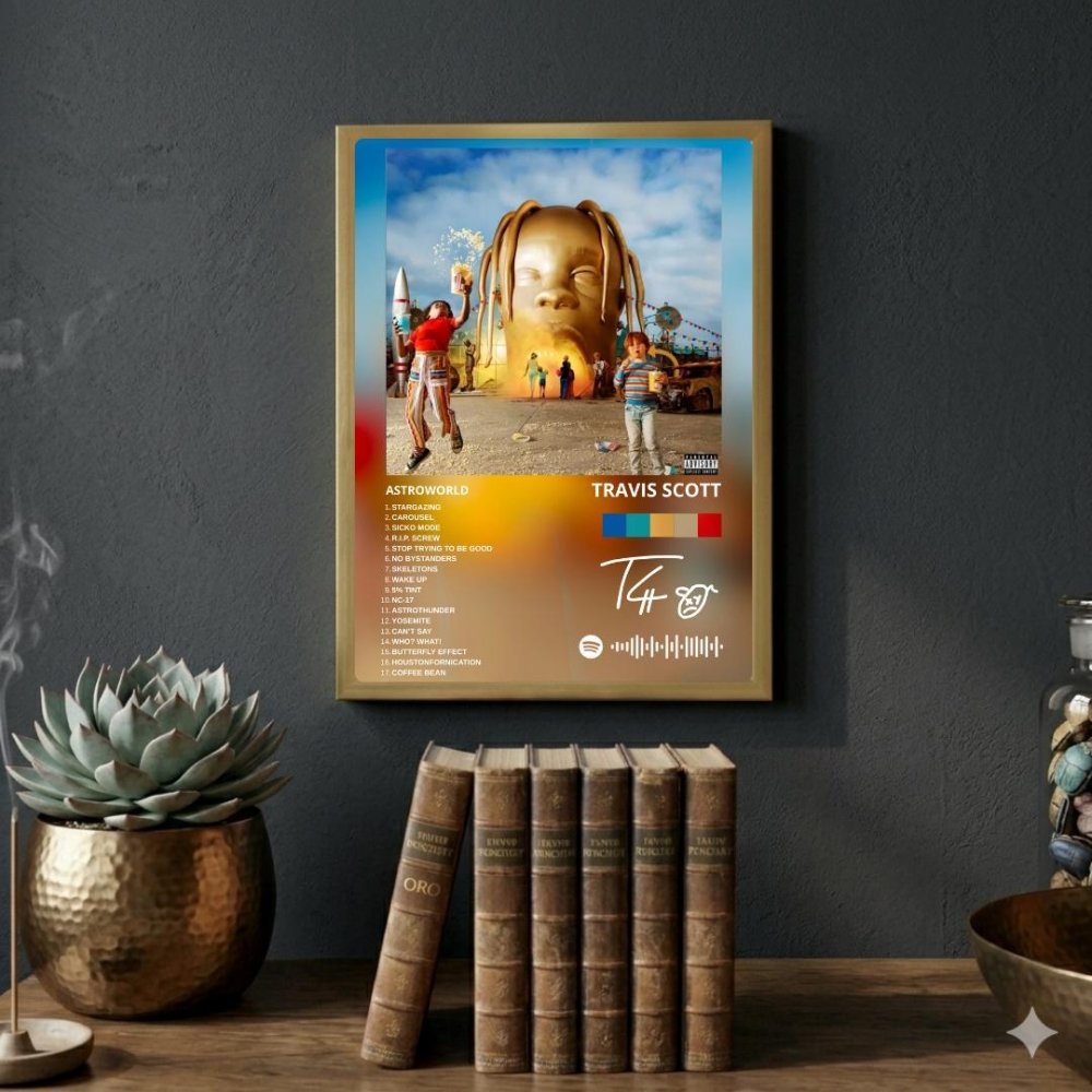 travis scott - astroworld - Vibes Districttravis scott - astroworld poster GoldVibes District