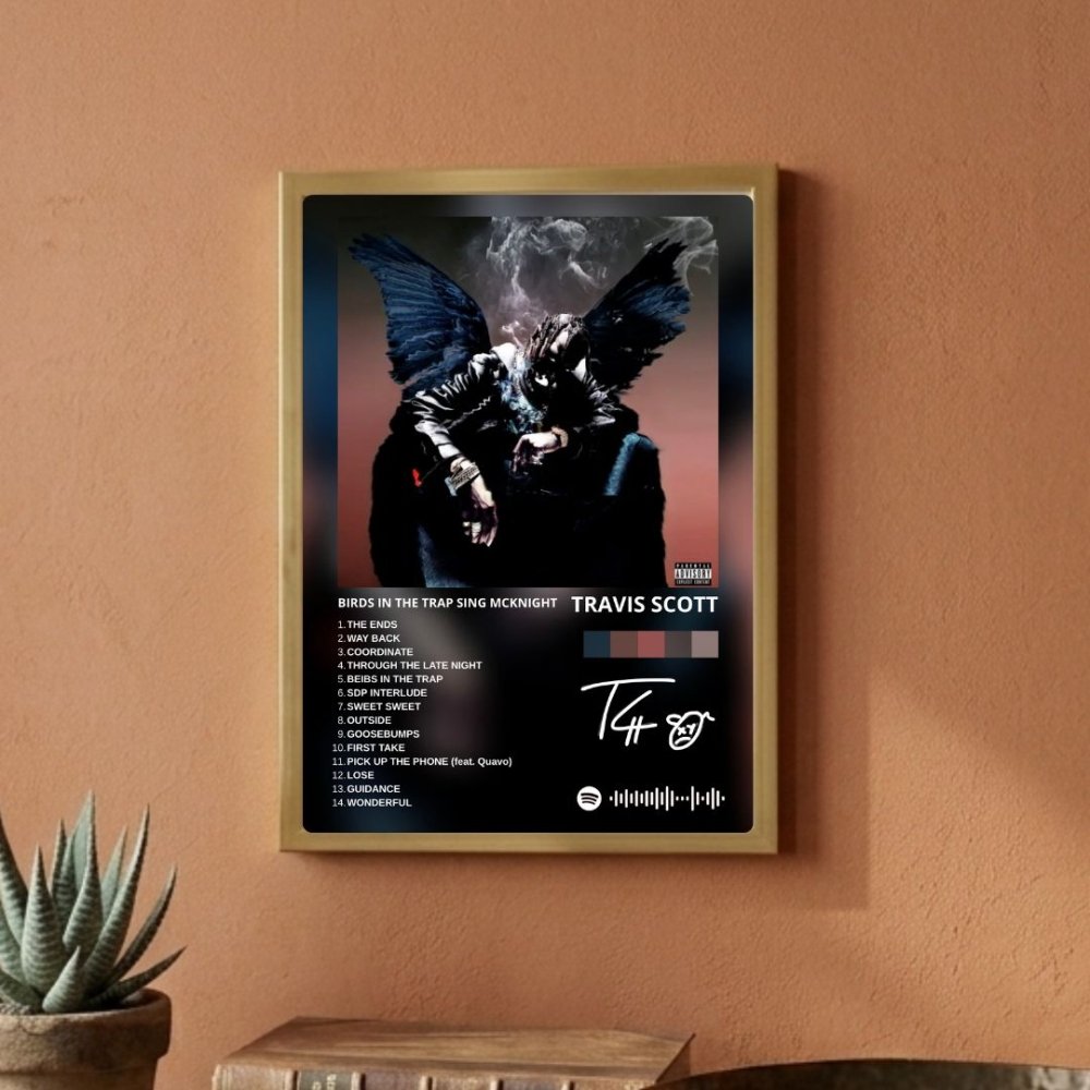 travis scott - birds in the trap sing mcknight - Vibes Districttravis scott - birds in the trap sing mcknight poster BiancoVibes District