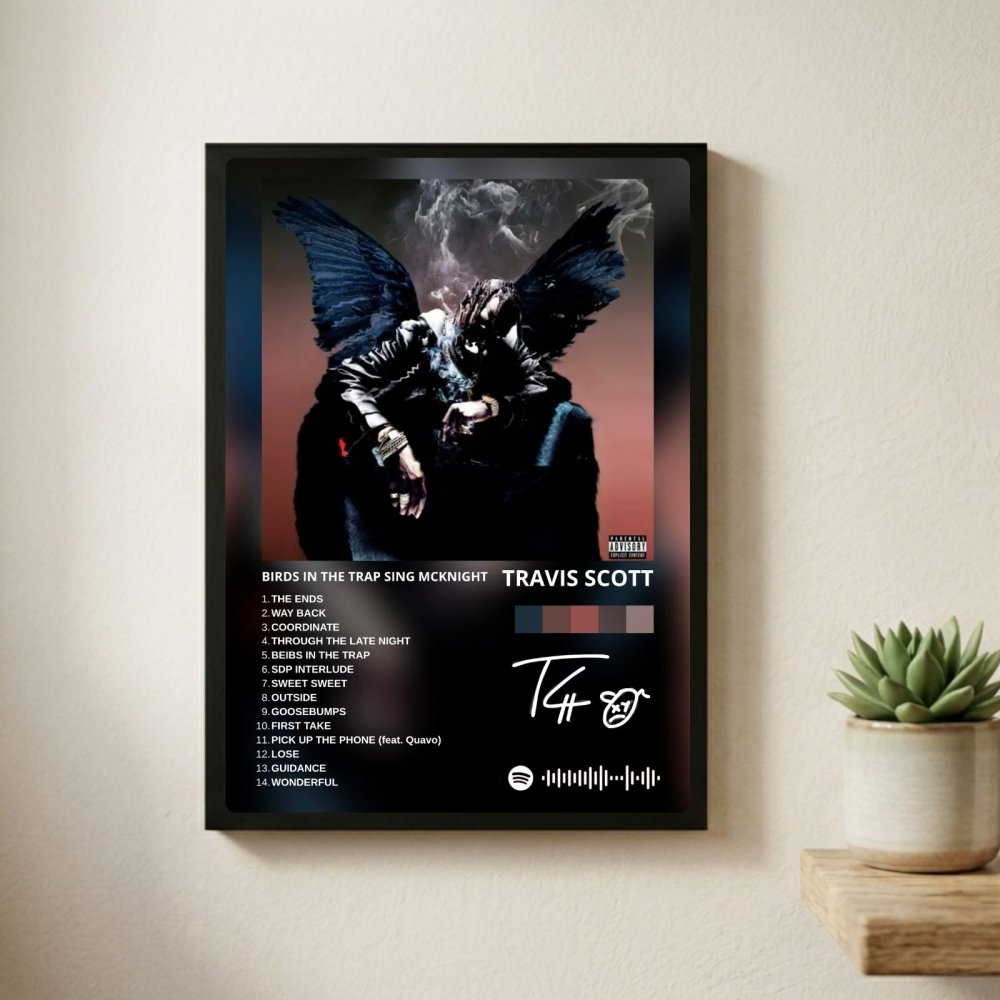 travis scott - birds in the trap sing mcknight - Vibes Districttravis scott - birds in the trap sing mcknight poster BiancoVibes District