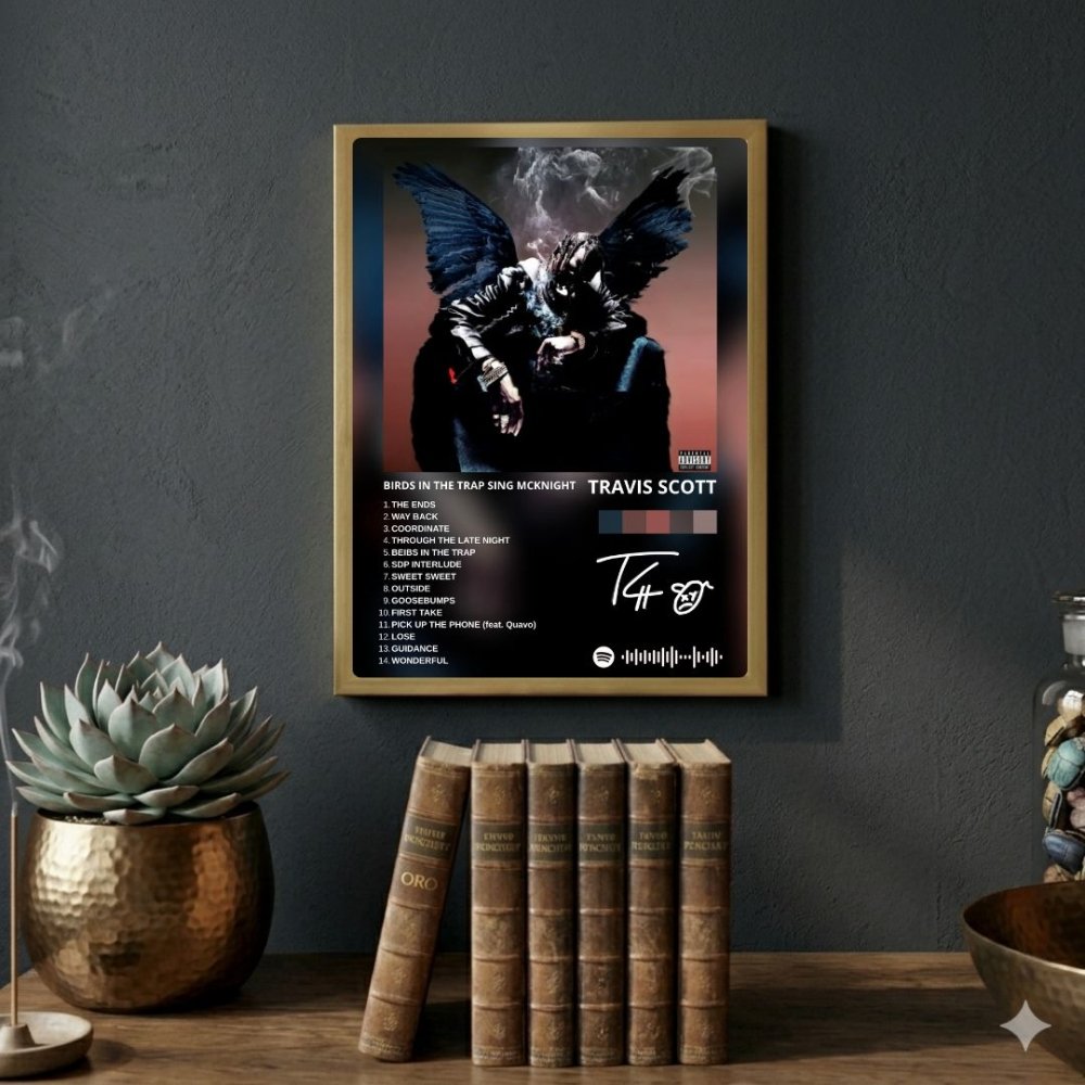 travis scott - birds in the trap sing mcknight - Vibes Districttravis scott - birds in the trap sing mcknight poster BiancoVibes District