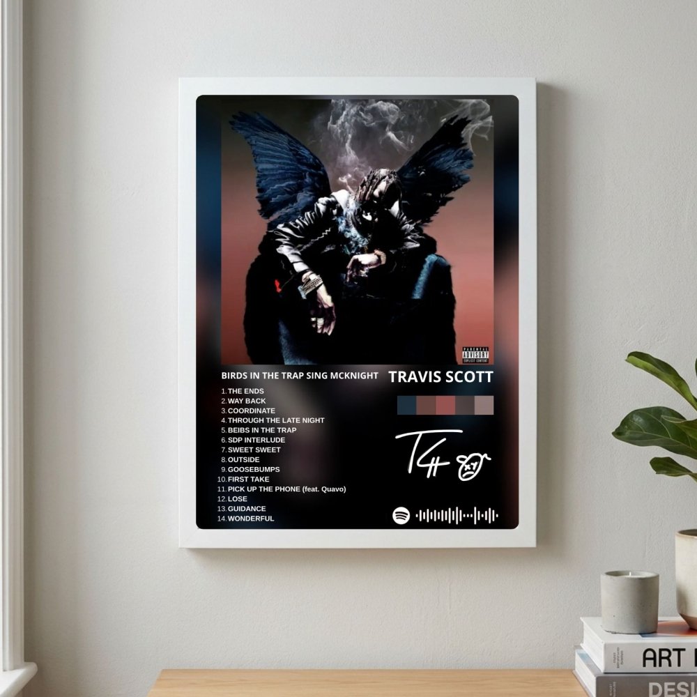 travis scott - birds in the trap sing mcknight - Vibes Districttravis scott - birds in the trap sing mcknight poster BiancoVibes District