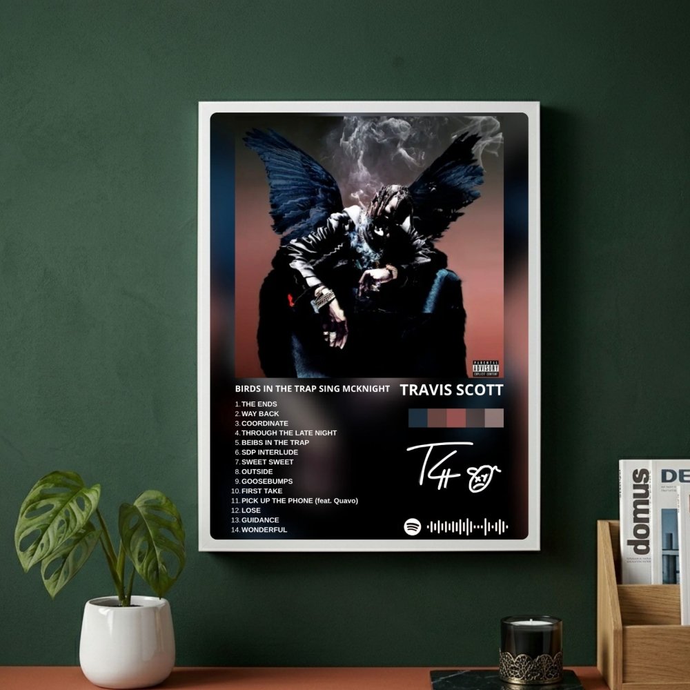 travis scott - birds in the trap sing mcknight - Vibes Districttravis scott - birds in the trap sing mcknight poster BiancoVibes District