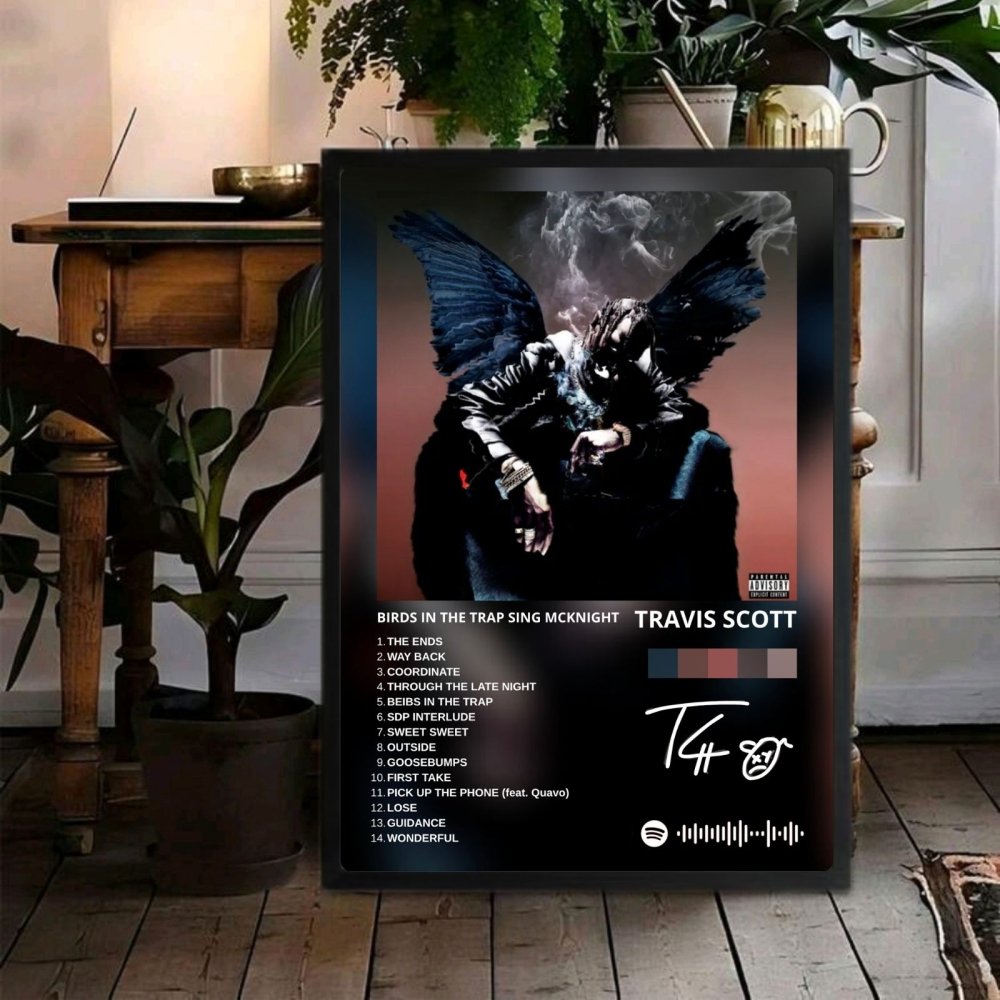travis scott - birds in the trap sing mcknight - Vibes Districttravis scott - birds in the trap sing mcknight poster BiancoVibes District
