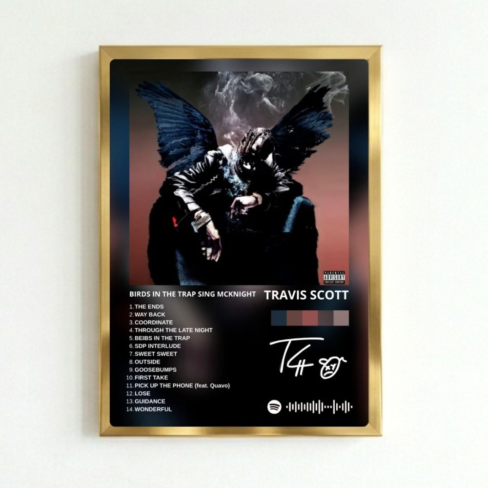 travis scott - birds in the trap sing mcknight - Vibes Districttravis scott - birds in the trap sing mcknight poster GoldVibes District