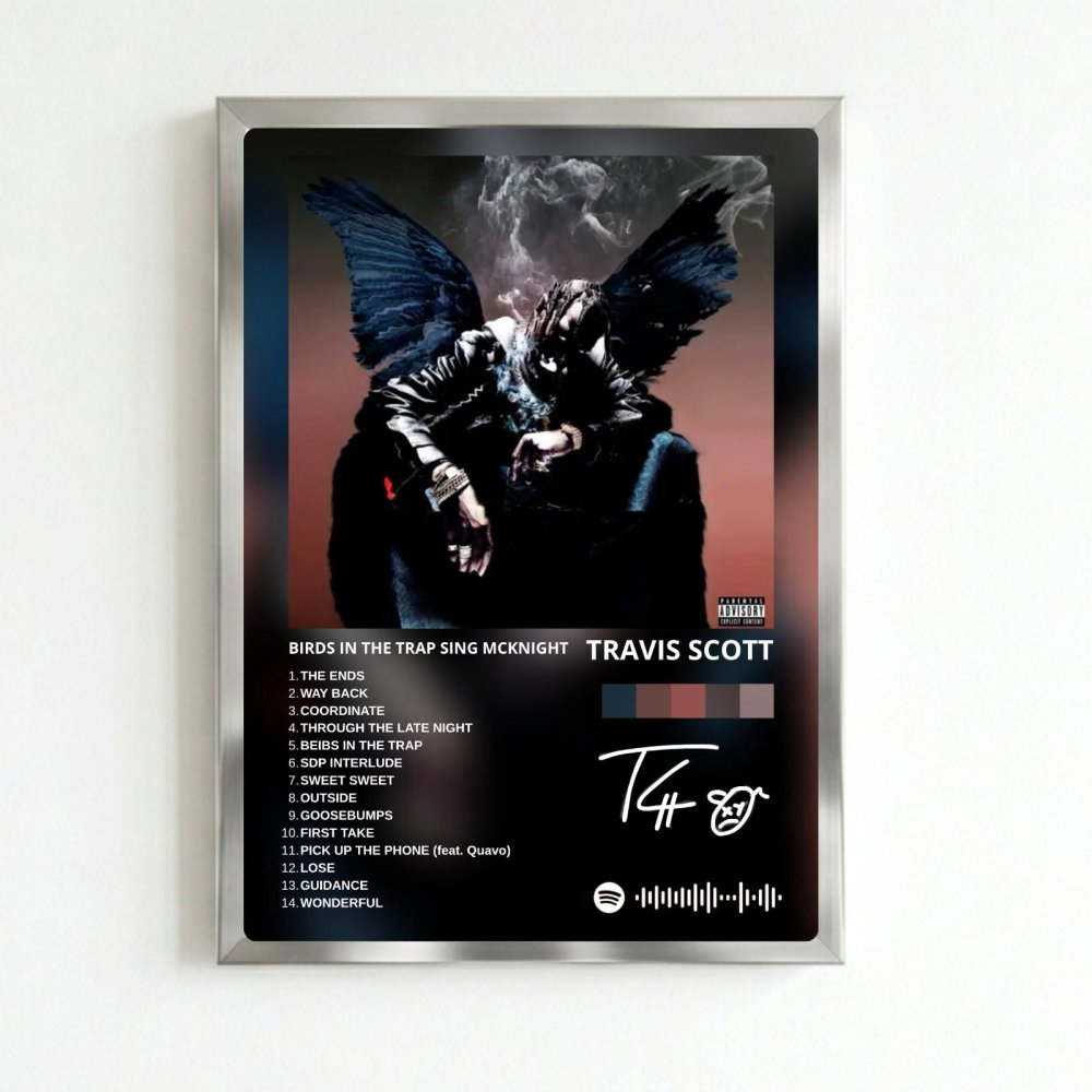travis scott - birds in the trap sing mcknight - Vibes Districttravis scott - birds in the trap sing mcknight poster SilverVibes District